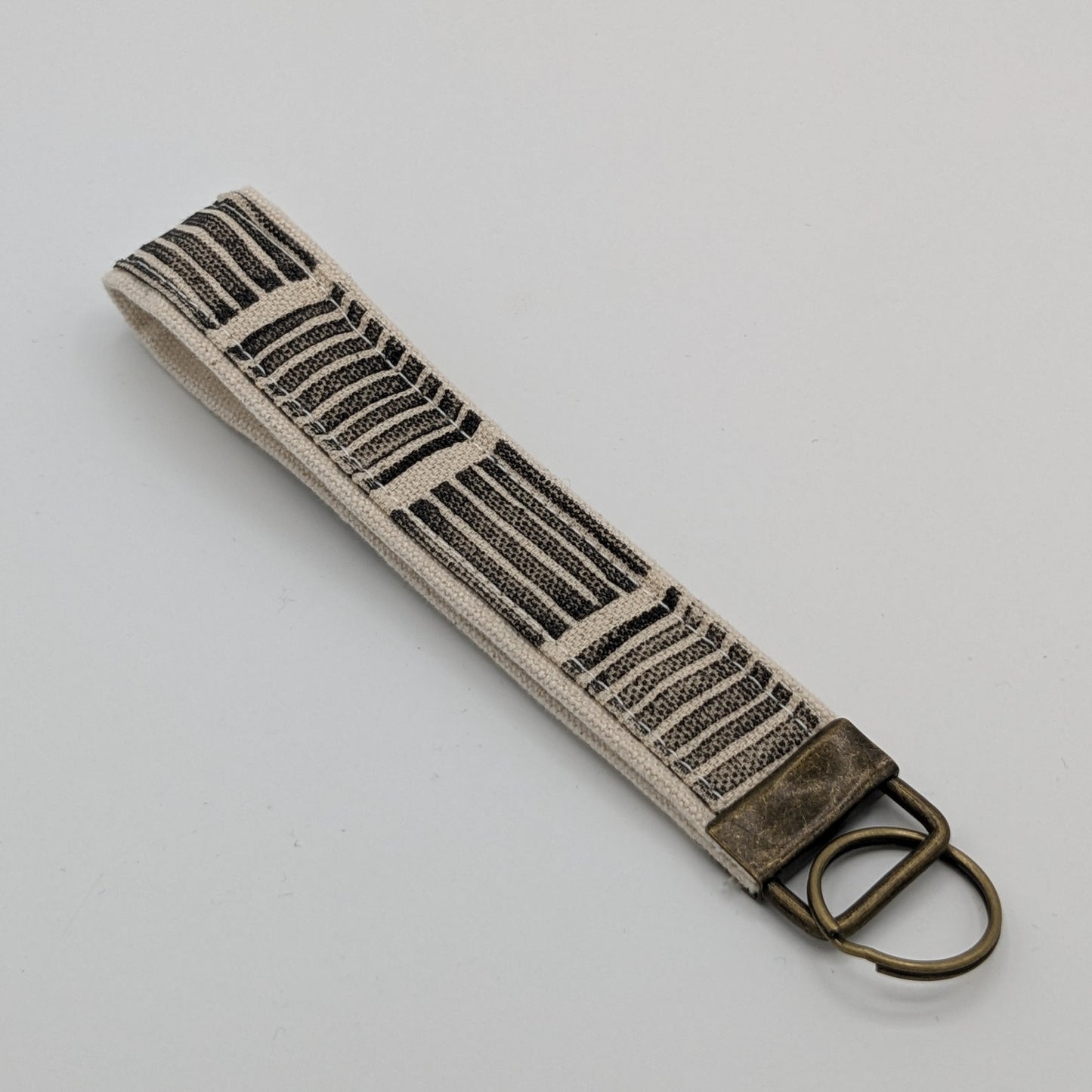 Minimalist Block Printed Key Fob Wristlet