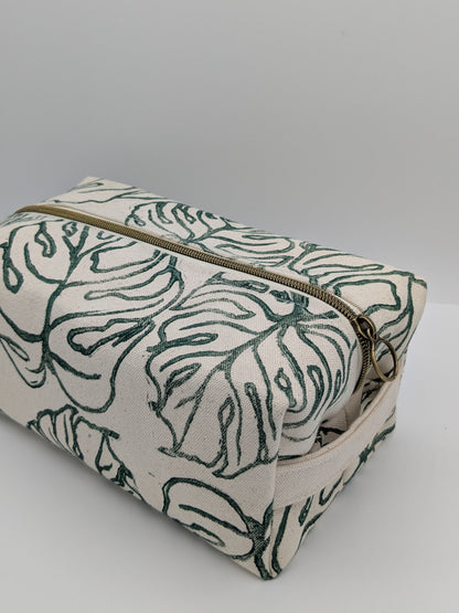 Monstera Leaf Boxy Pouch