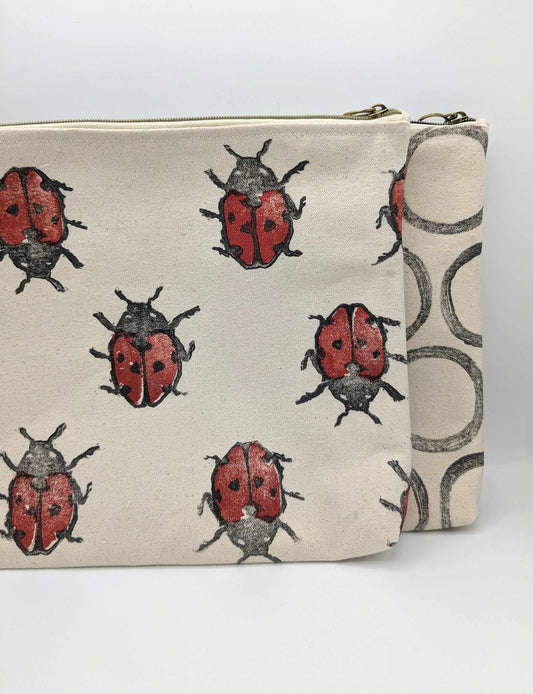 Ladybug Large Zippered Pouch