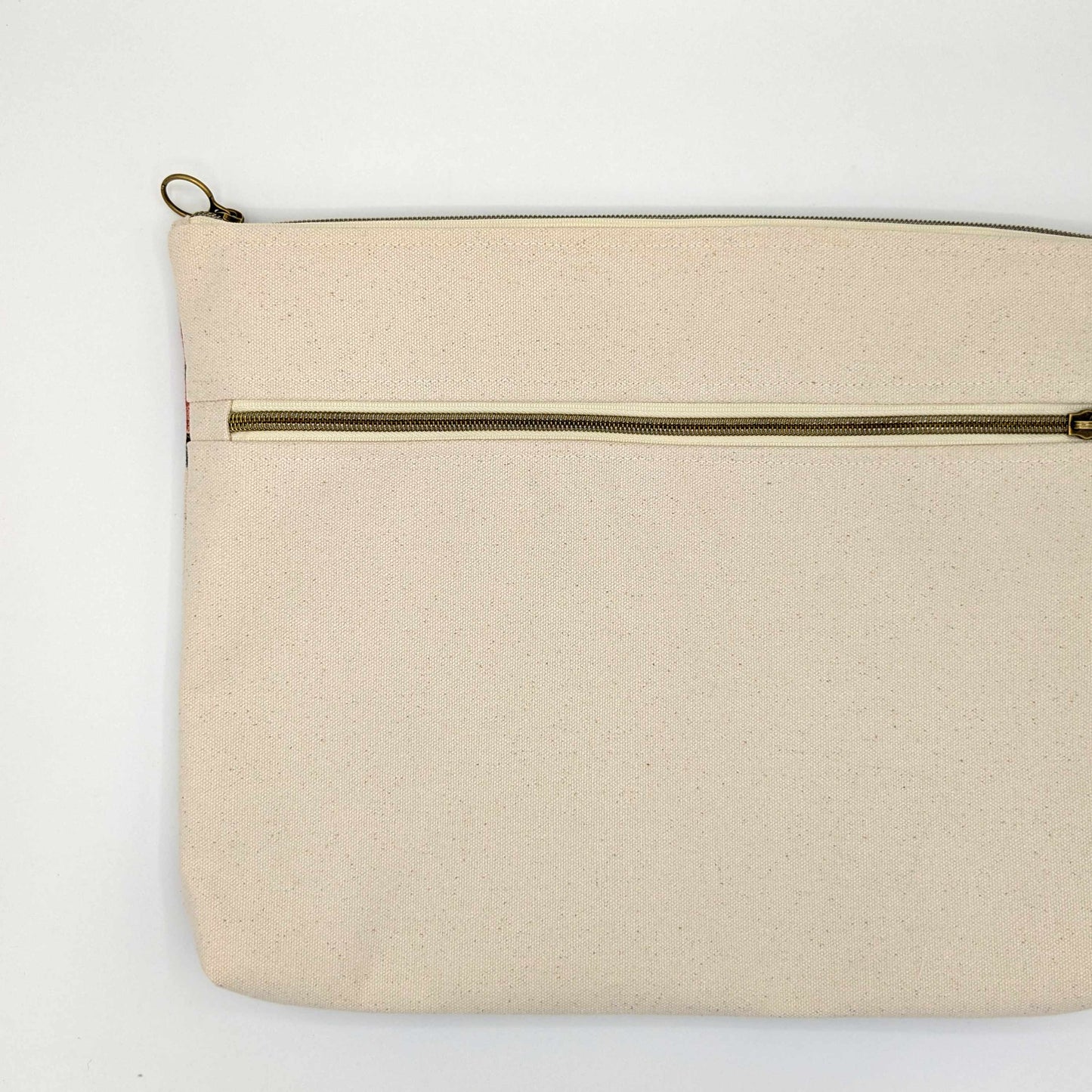 Black Circle Large Zippered Pouch
