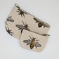 Bee Block Printed Half Moon Pouch