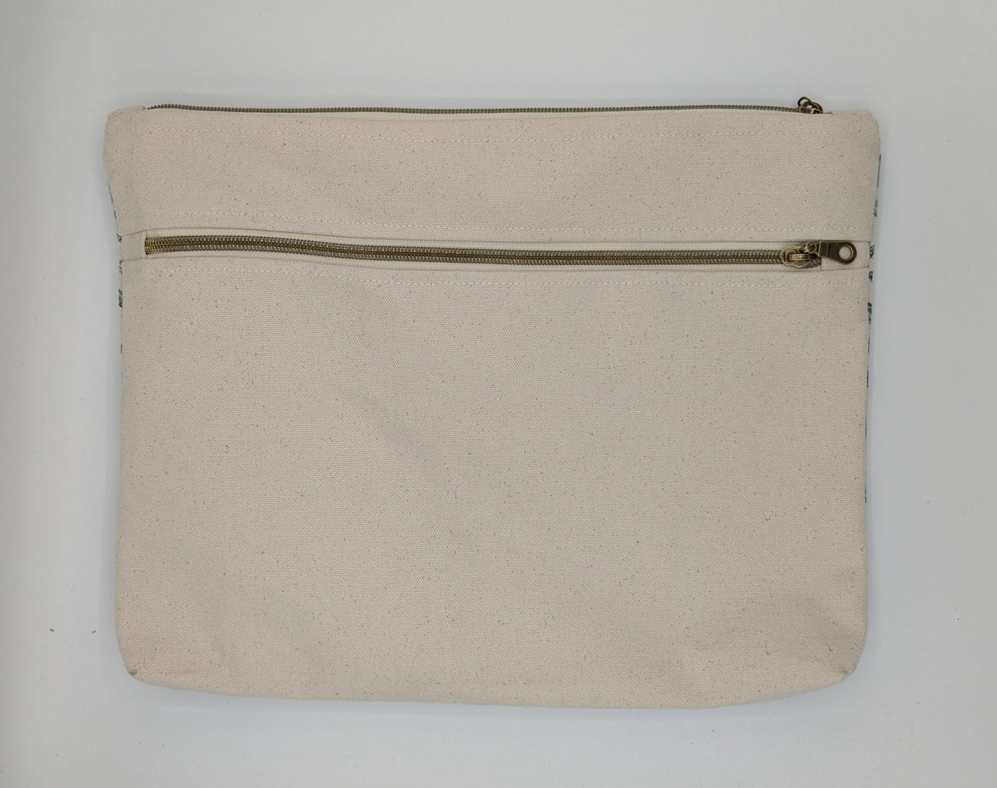 Vertical Fern Large Zippered Pouch