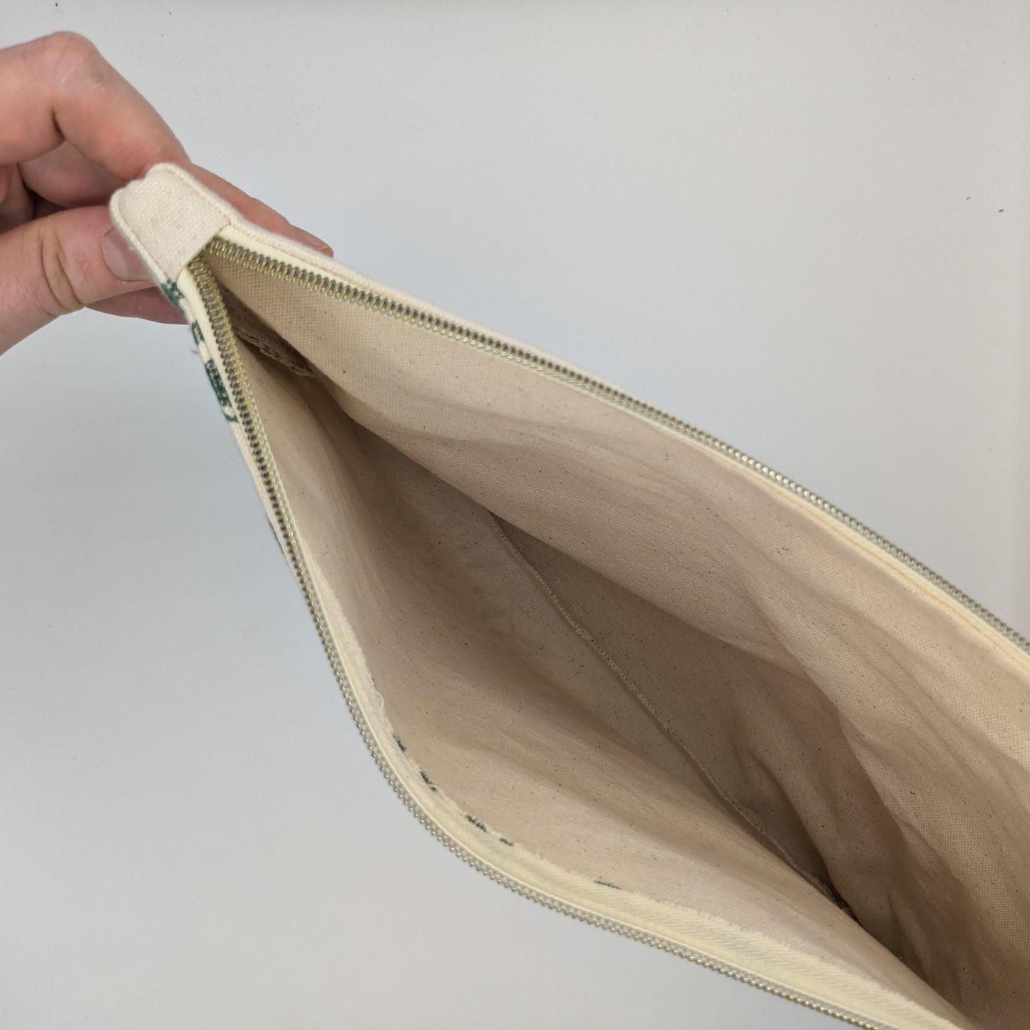 Monstera Large Zippered Pouch