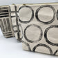 Black Minimalist Printed Double Zip Pouch