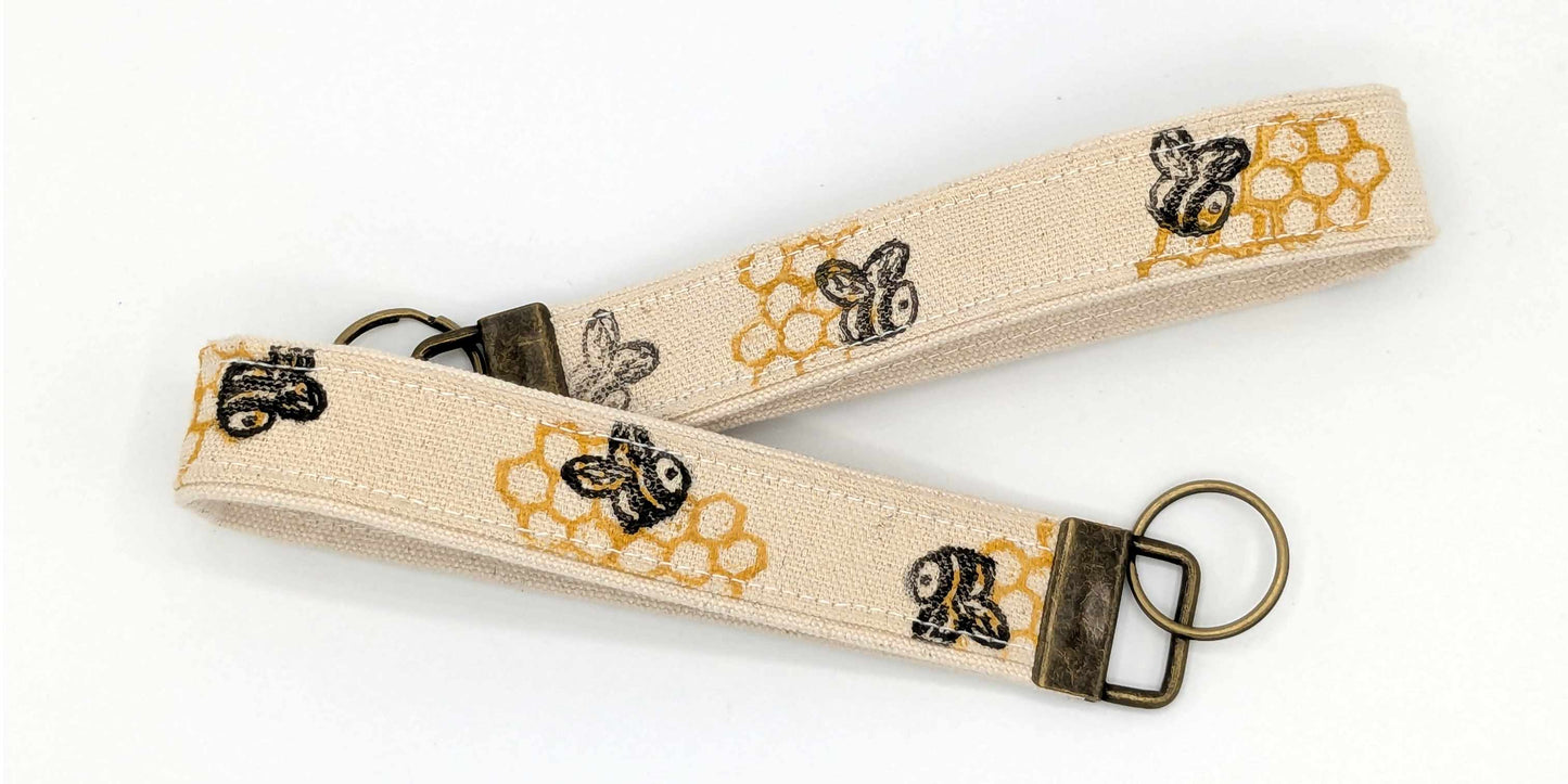Bee Key Fob Wristlet