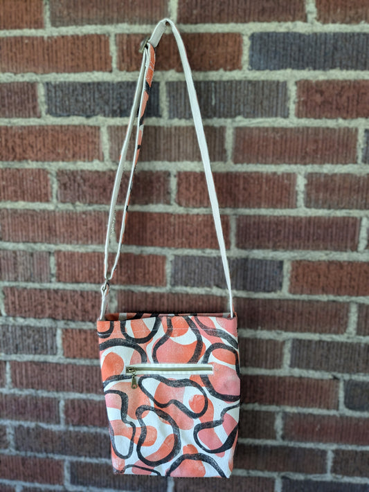 Pink & Orange Blobs Crossbody