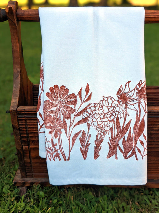 Floral Field Printed Kitchen Towel