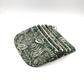Green Botanical Block Printed Half Moon Zip Pouch
