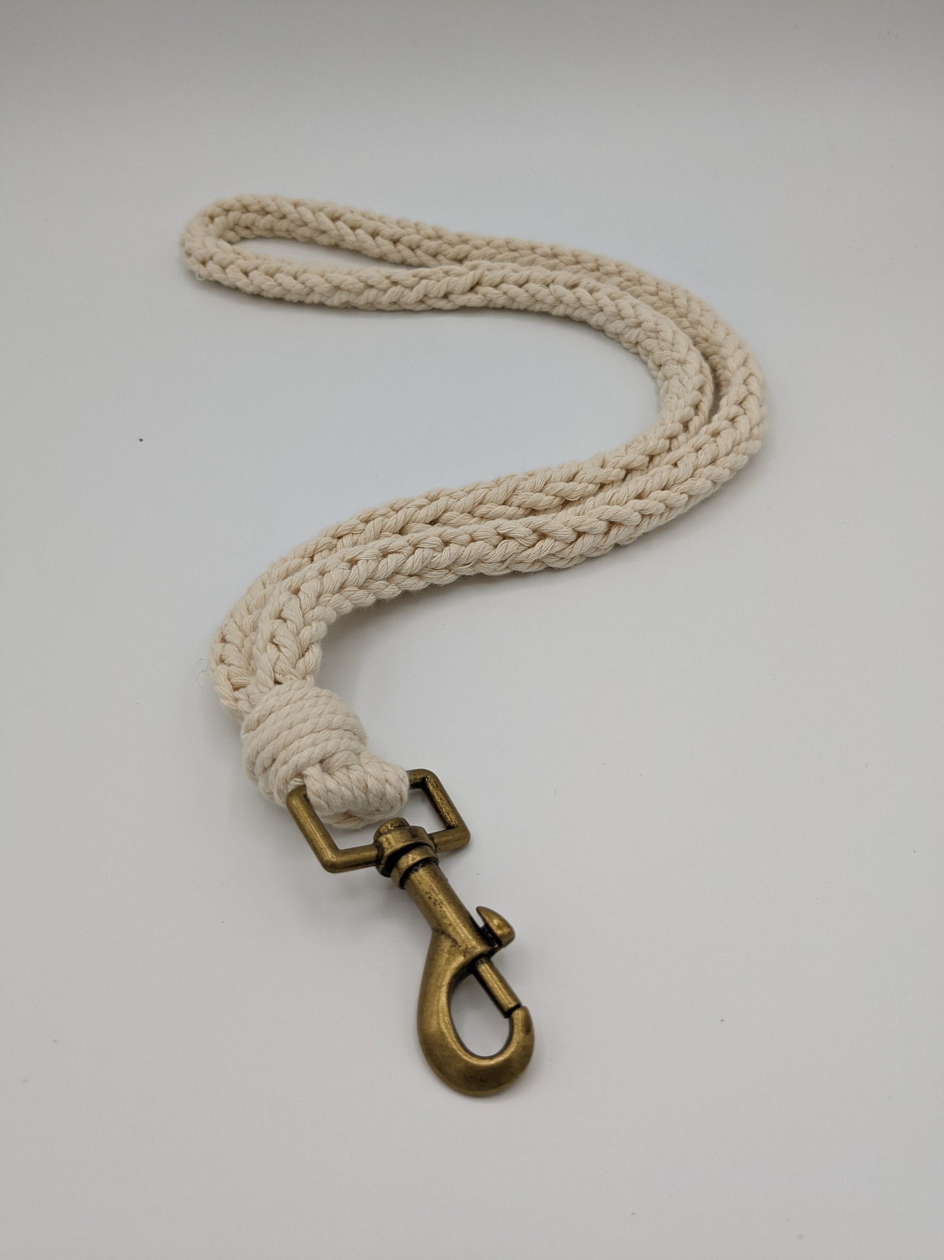 Rope Crocheted Lanyard, ID Badge Holder, Handmade Lanyard with